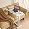 Overbed Table with Hidden Wheels, Height Adjustable Rolling Desk